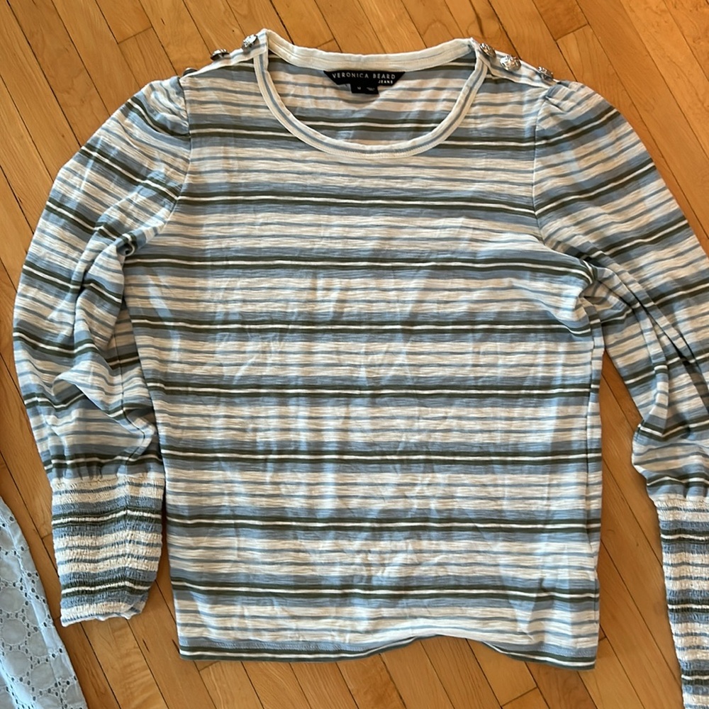 Veronica Beard Jeans striped long sleeve tshirt